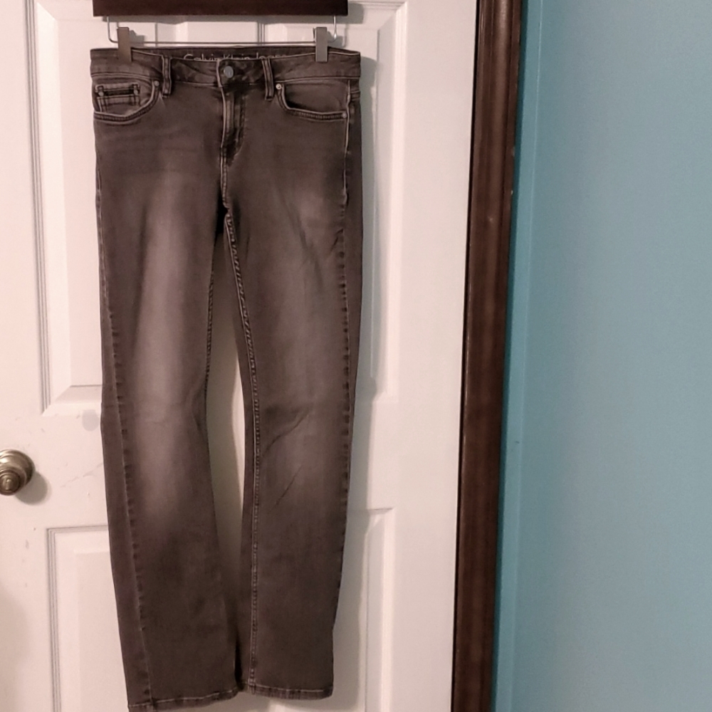 Grey Calvin Klein Straight Jeans 27×32